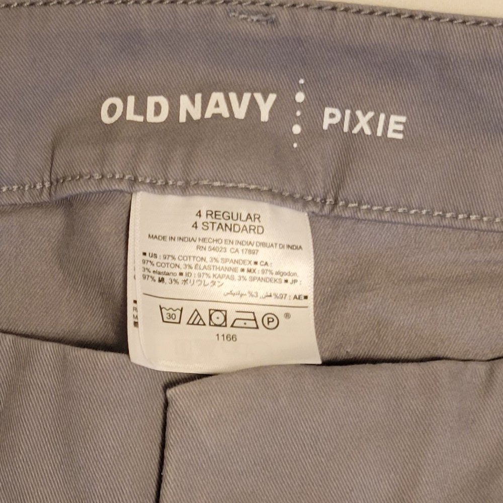 Old Navy Pixie Gray Straight Leg Work Pants Sz: 4… - image 3